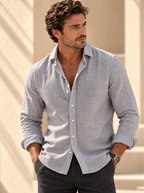 Camisa de mezcla de algodón con corte relajado – Gael - Foto 3