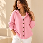 Chaqueta de punto con capucha y botones para entretiempo - Foto 1