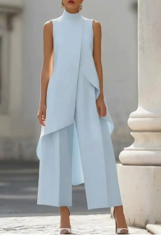 Mono elegante de pierna ancha con cuello alto – Valeria - Foto 5