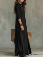 Vestido maxi con botones para mujer, holgado y versátil - Foto 2