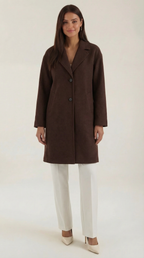 Abrigo largo oversize de lana para mujer, cálido y suave - Foto 1
