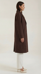 Abrigo largo oversize de lana para mujer, cálido y suave - Foto 2