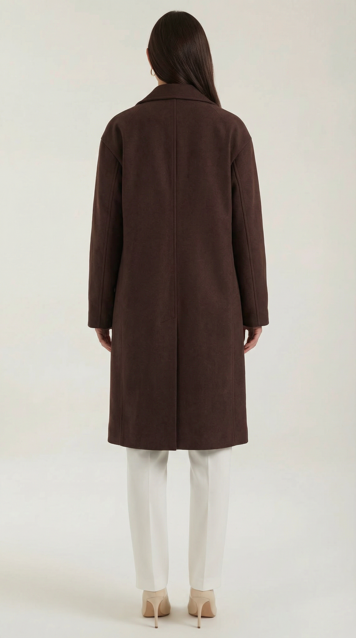 Abrigo largo oversize de lana para mujer, cálido y suave - Foto 3