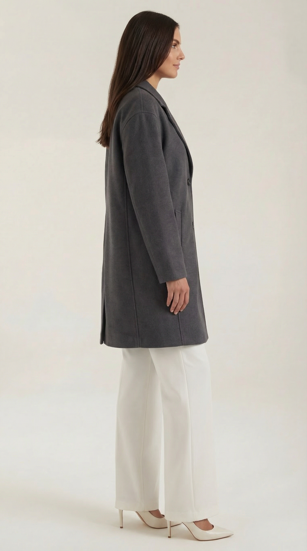 Abrigo largo oversize de lana para mujer, cálido y suave - Foto 9