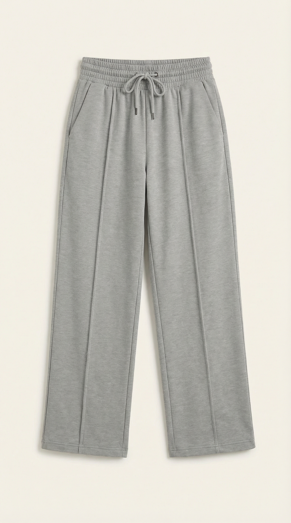 Pantalón de chándal de mujer con pierna ancha, gris claro - Foto 5