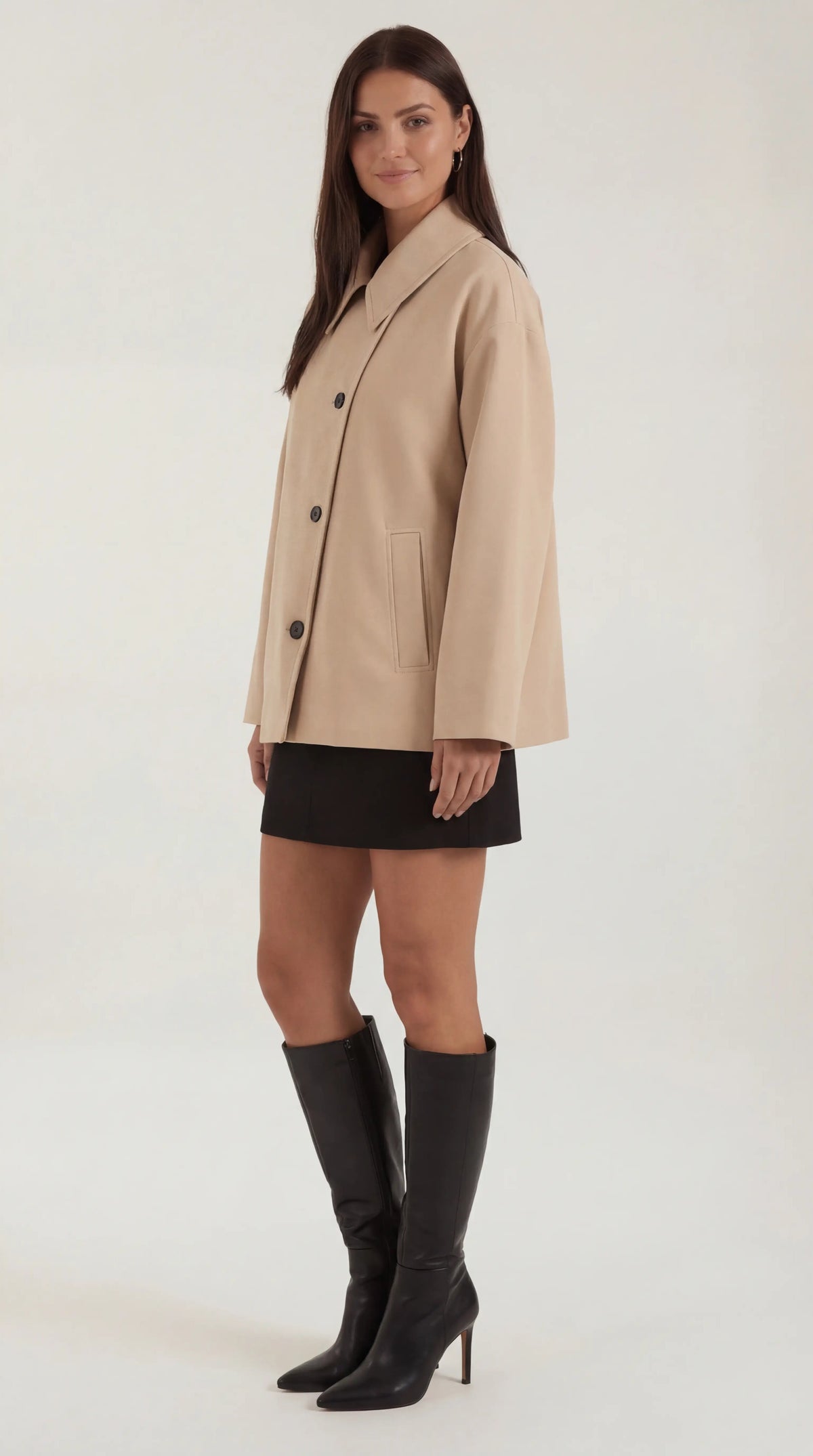 Abrigo oversize asimétrico para mujer, moderno y cálido - Foto 2