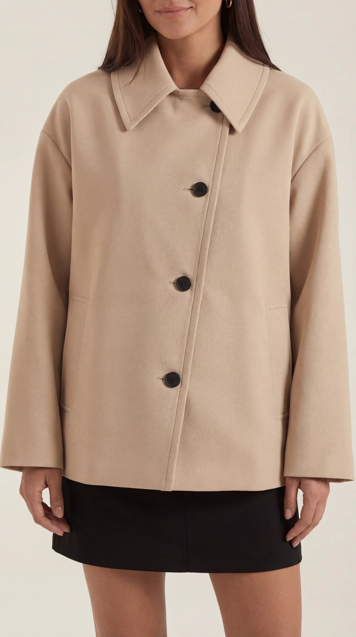 Abrigo oversize asimétrico para mujer, moderno y cálido - Foto 3