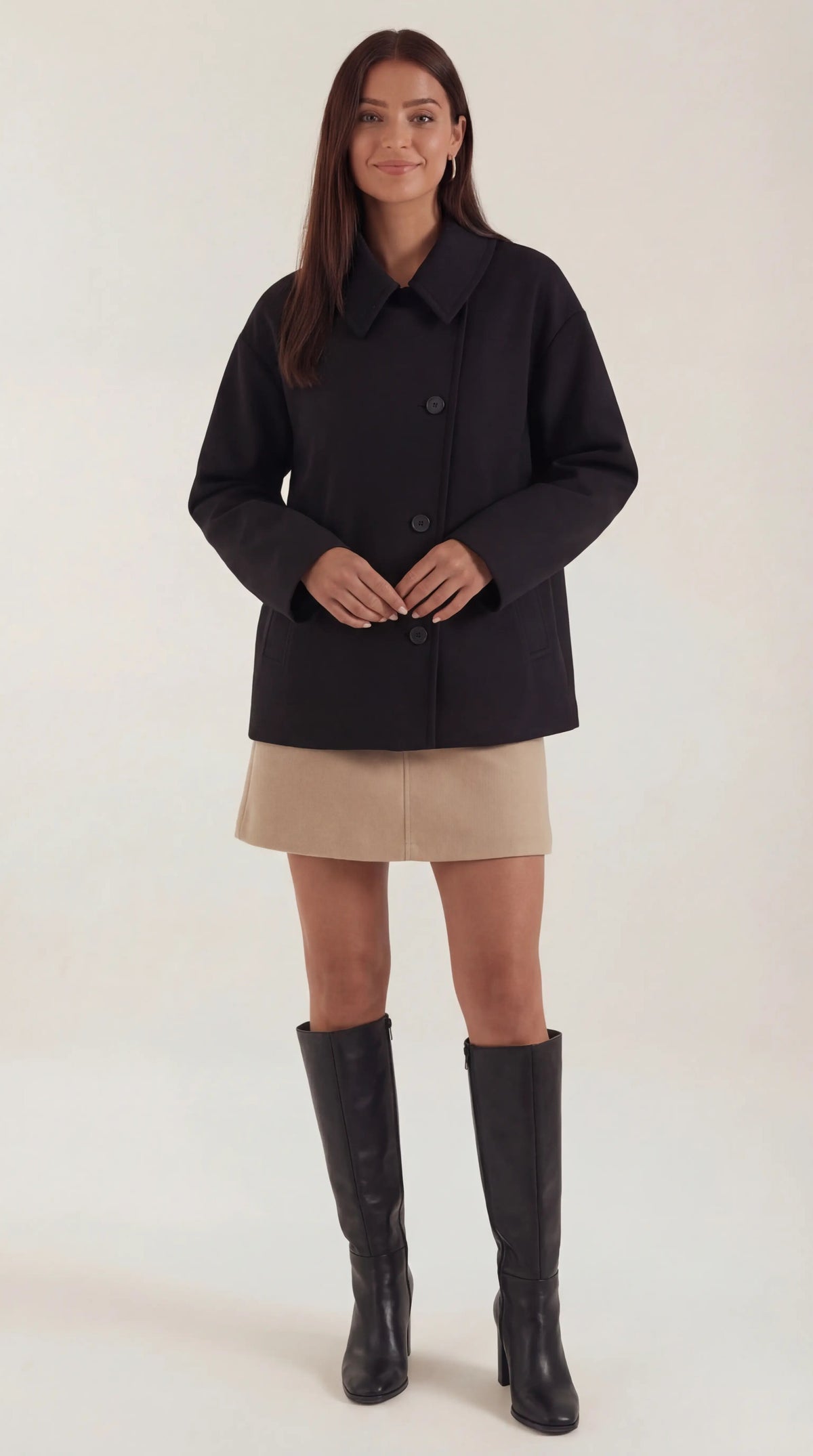Abrigo oversize asimétrico para mujer, moderno y cálido - Foto 8