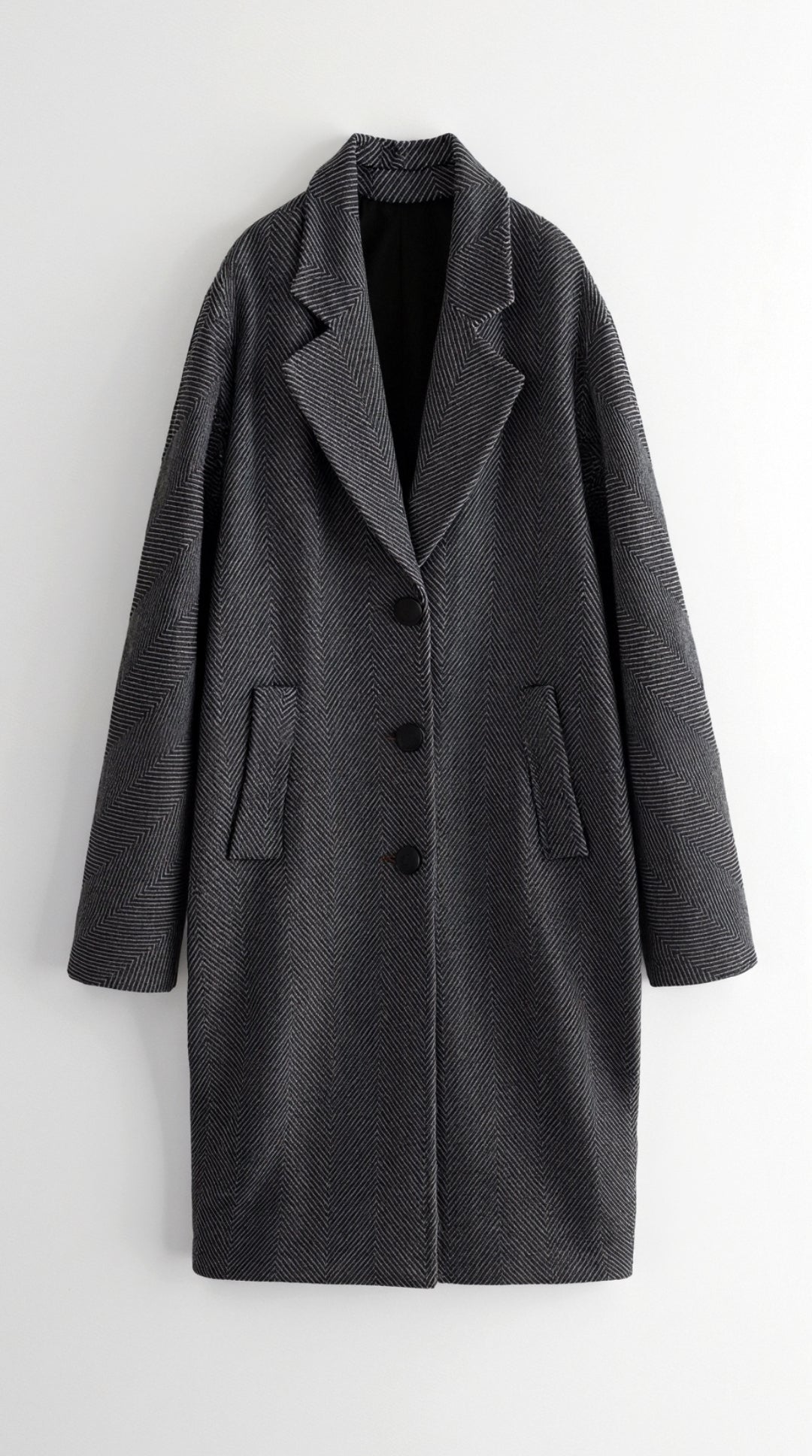 Abrigo largo clásico para mujer en gris, suave y versátil - Foto 5