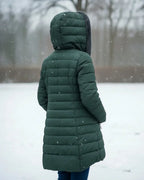 Chaqueta acolchada con capucha para mujer, forro polar - Foto 10