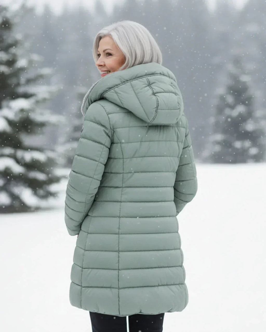 Chaqueta acolchada con capucha para mujer, forro polar - Foto 3