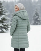 Chaqueta acolchada con capucha para mujer, forro polar - Foto 3