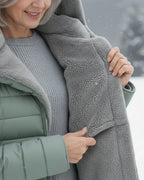 Chaqueta acolchada con capucha para mujer, forro polar - Foto 5
