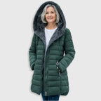 Chaqueta acolchada con capucha para mujer, forro polar - Foto 6