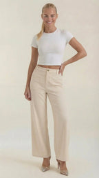 Pantalón ancho de pana para mujer con cintura alta - Foto 9