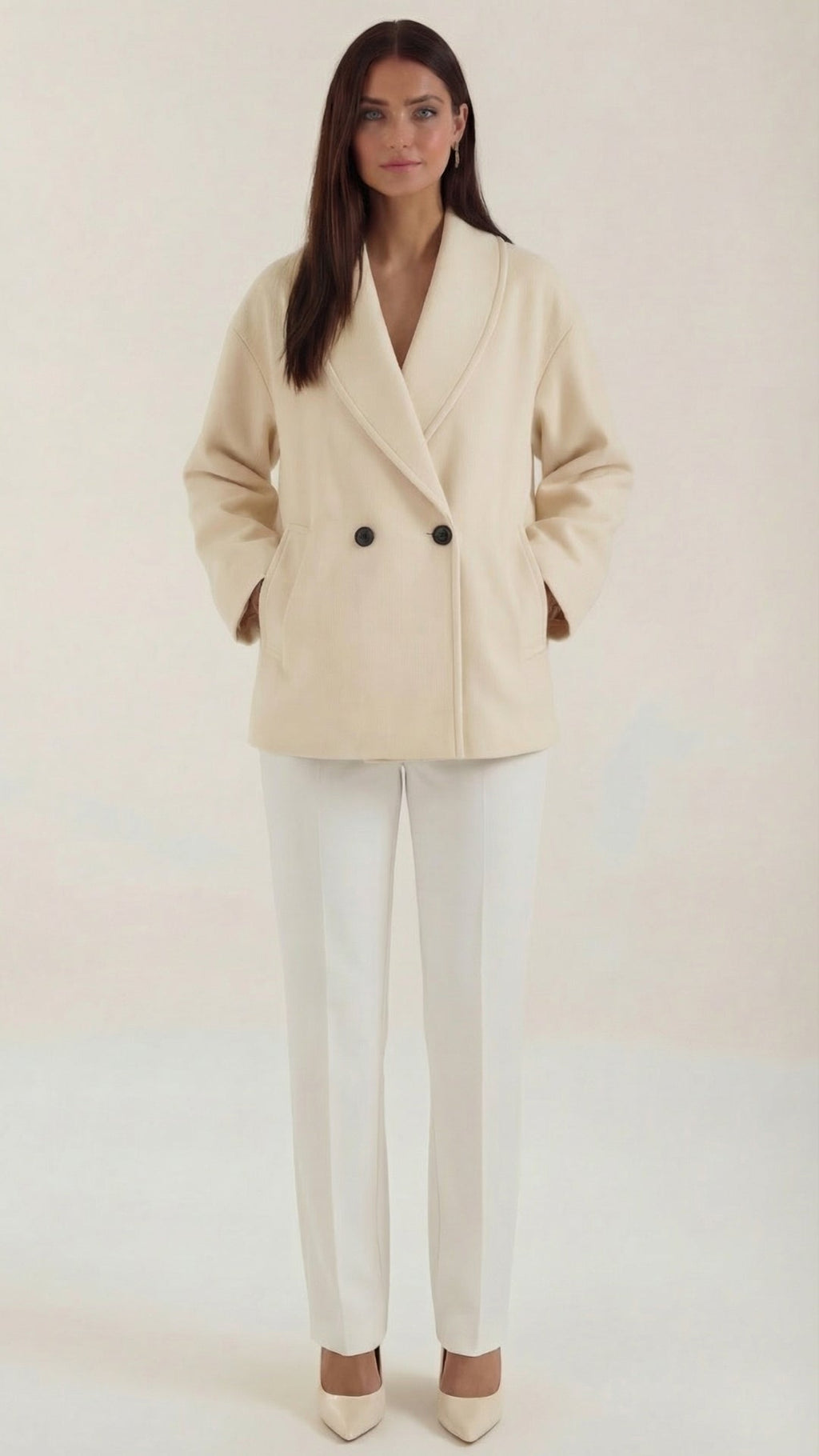 Abrigo corto oversize para mujer, cálido y acogedor - Foto 1