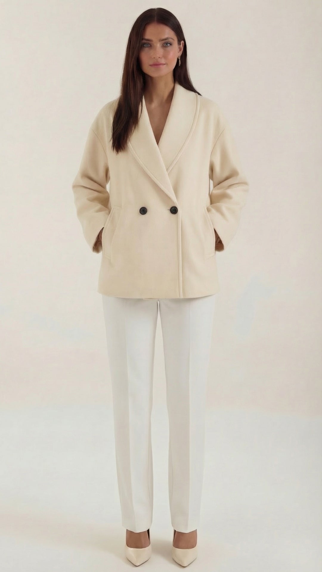 Abrigo corto oversize para mujer, cálido y acogedor - Foto 1