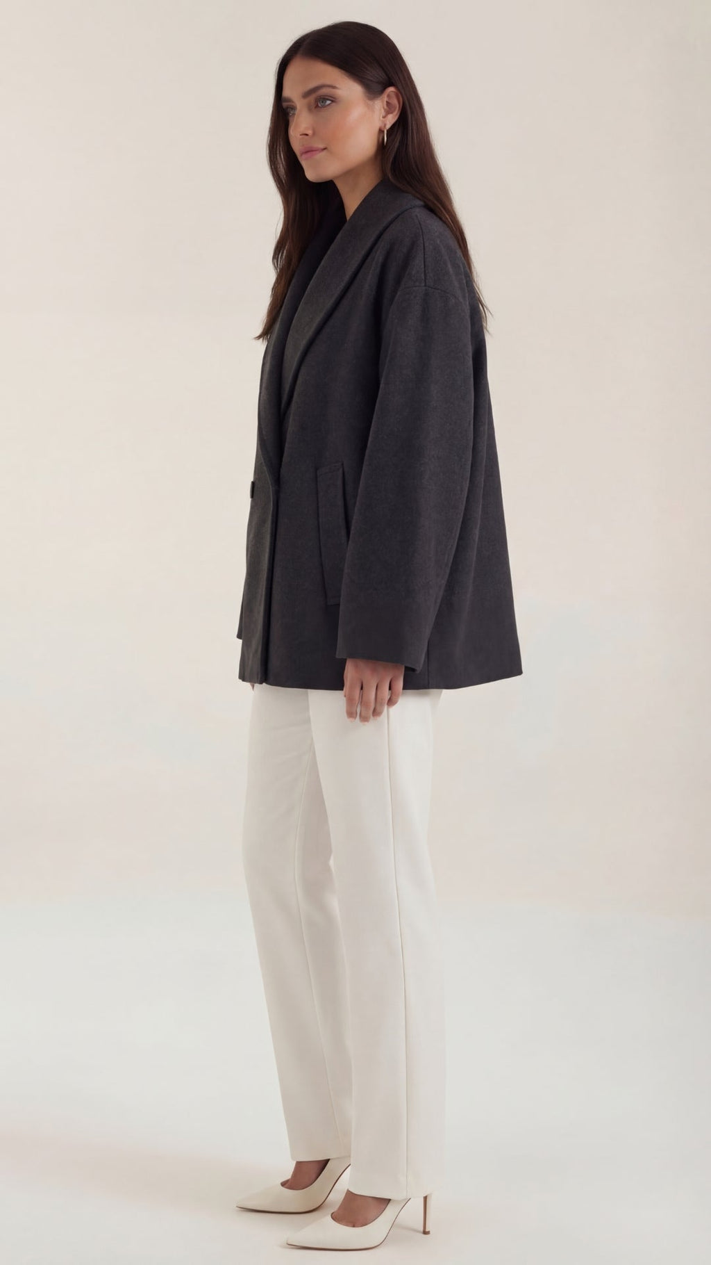 Abrigo corto oversize para mujer, cálido y acogedor - Foto 4