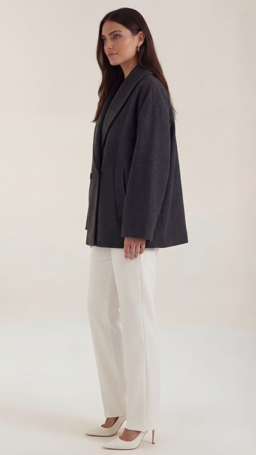 Abrigo corto oversize para mujer, cálido y acogedor - Foto 4
