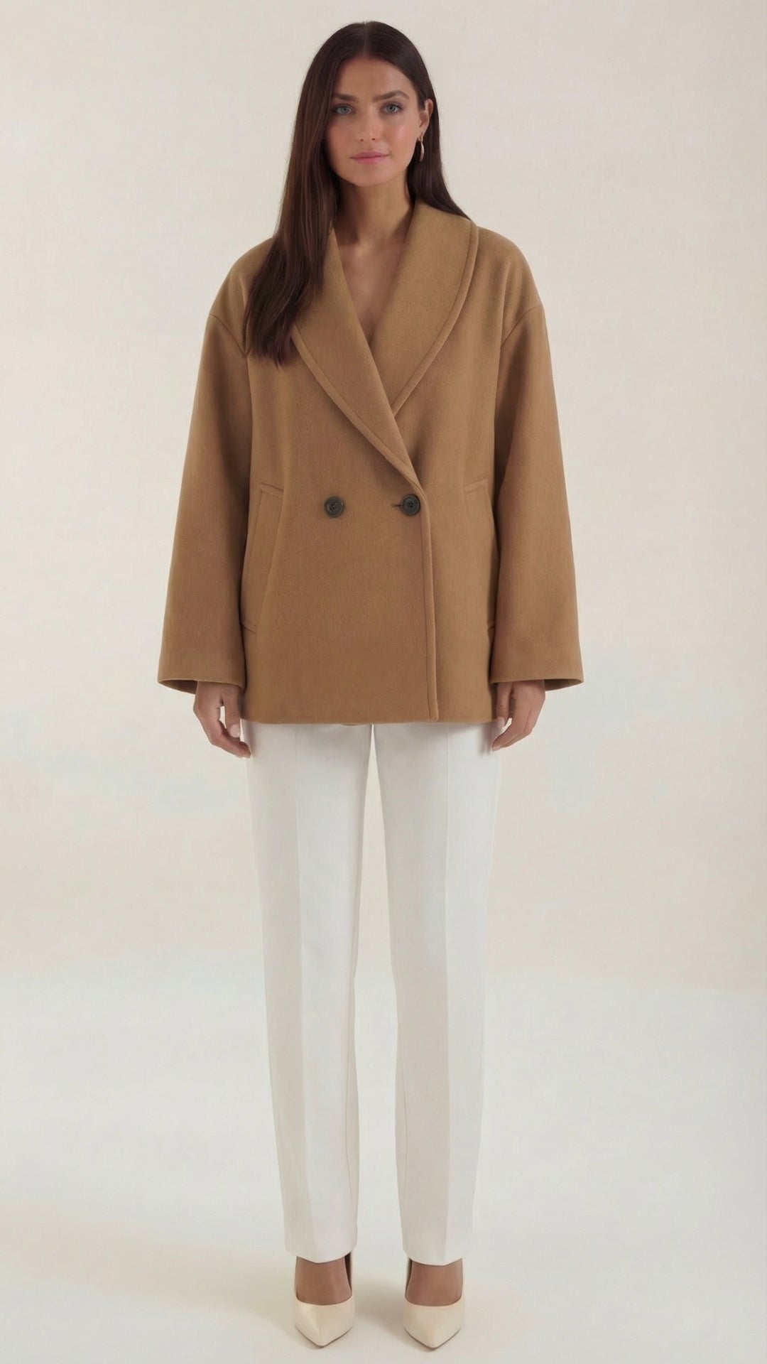 Abrigo corto oversize para mujer, cálido y acogedor - Foto 5