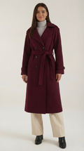 Gabardina larga con cinturón para mujer, suave y elegante - Foto 1