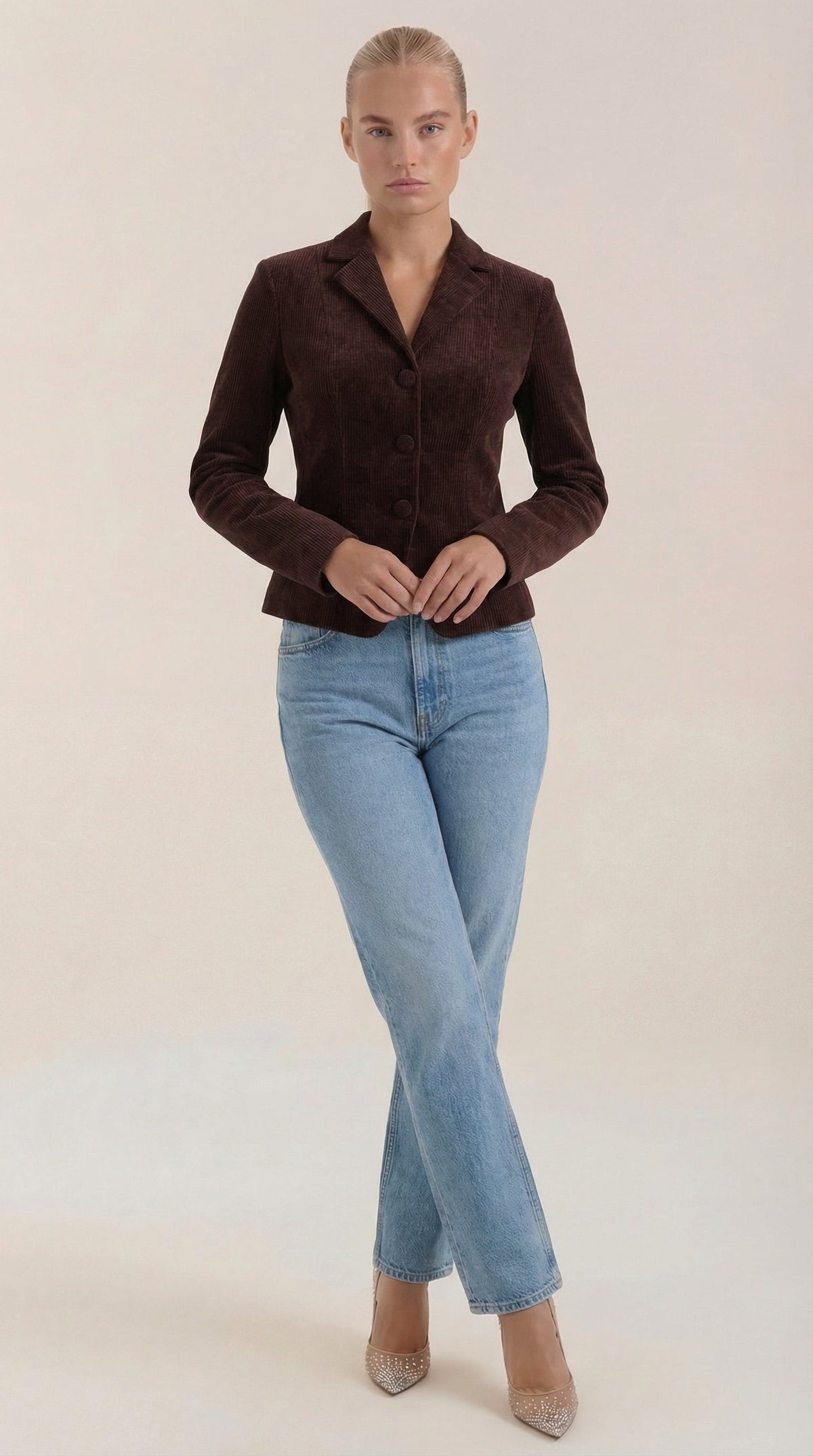 Blazer de terciopelo para mujer, elegante y favorecedor - Foto 1