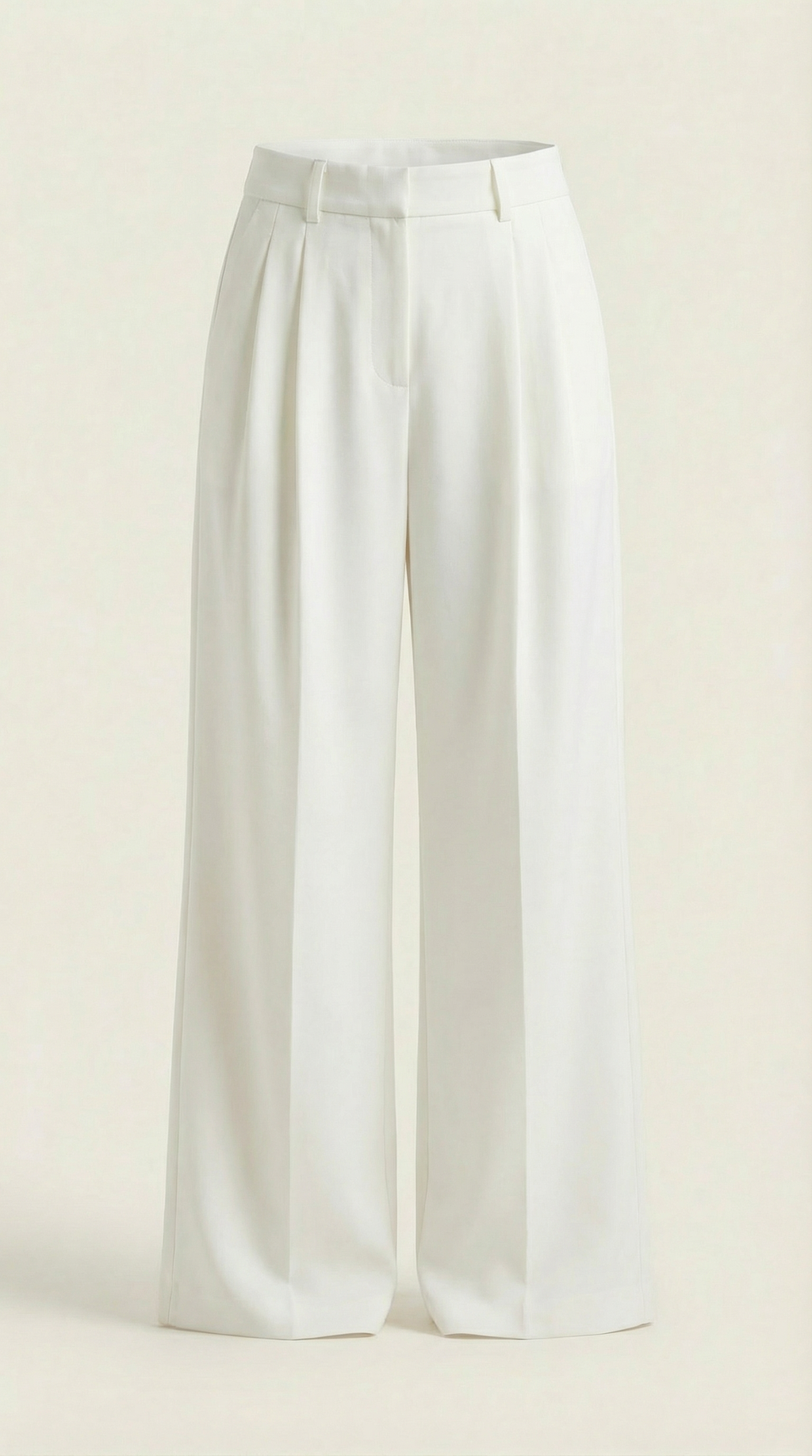 Pantalón blanco de talle alto para mujer con pinzas - Foto 5