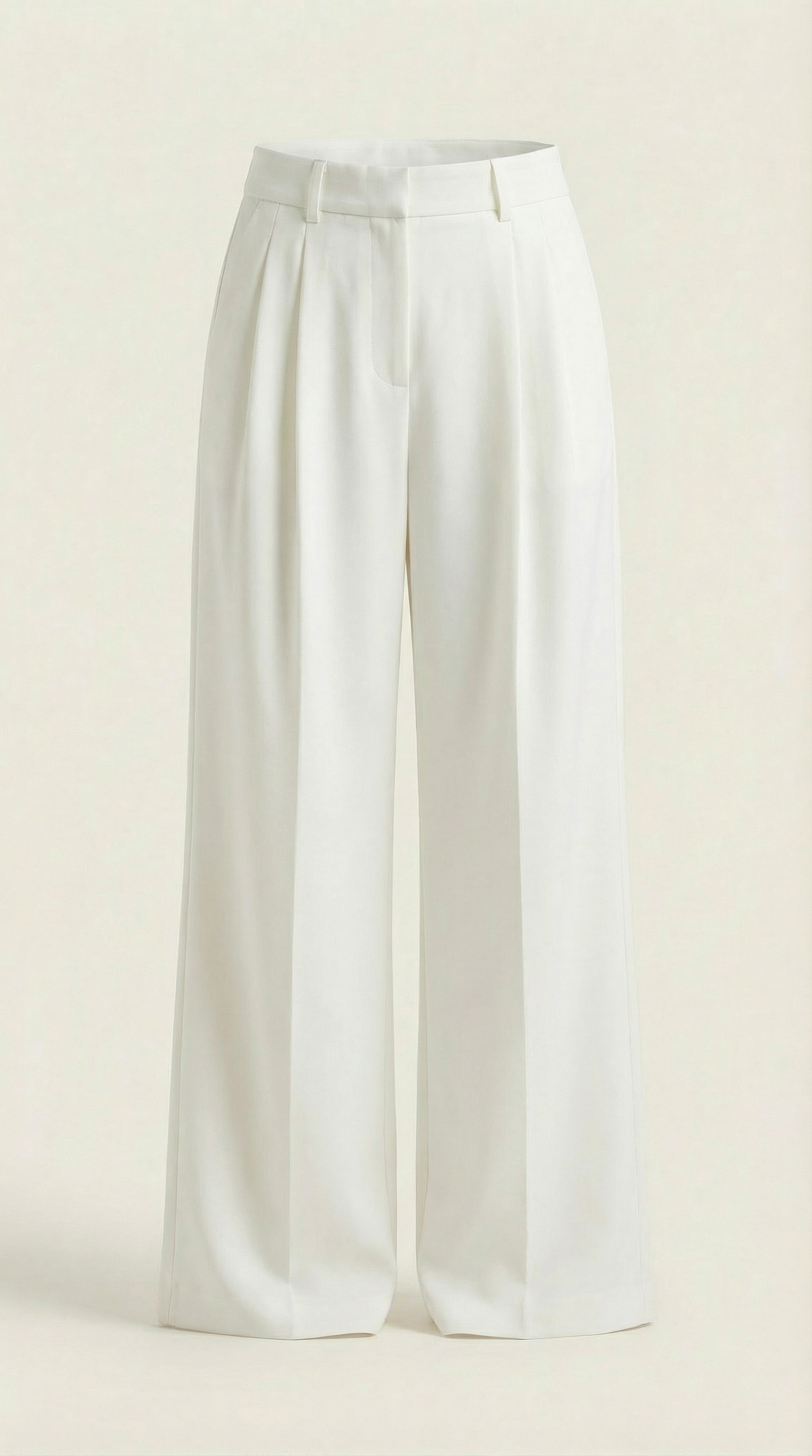 Pantalón blanco de talle alto para mujer con pinzas - Foto 5