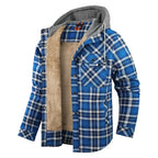 Chaqueta ligera de cuadros con capucha para hombre - Foto 4