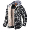 Chaqueta ligera de cuadros con capucha para hombre - Foto 2