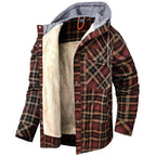 Chaqueta ligera de cuadros con capucha para hombre - Foto 6