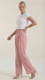 Pantalón de talle alto para mujer con pinzas y pierna ancha - Foto 6