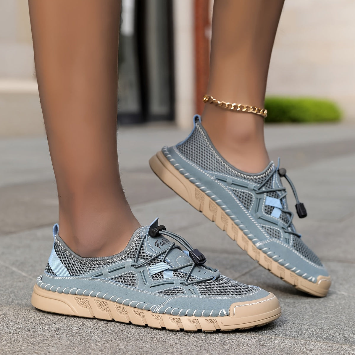Zapatillas de malla con cierre rápido para mujer | Alicia - Foto 3