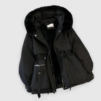 Parka acolchada con capucha de pelo sintético y cremallera - Foto 2