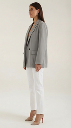 Blazer largo entallado para mujer con hombreras discretas - Foto 2