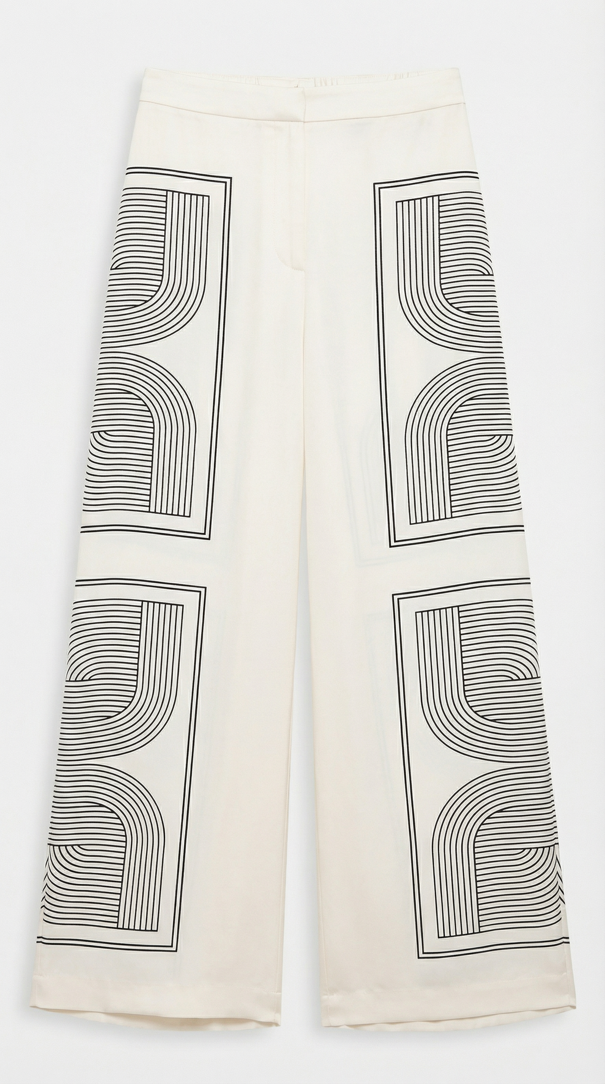Pantalón ancho de mujer con estampado gráfico, ligero - Foto 5