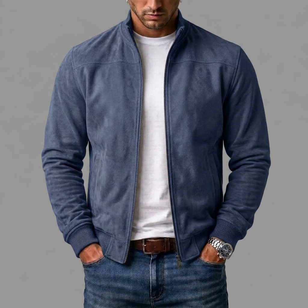 Chaqueta bomber efecto ante con puños de canalé – Sergio - Foto 10