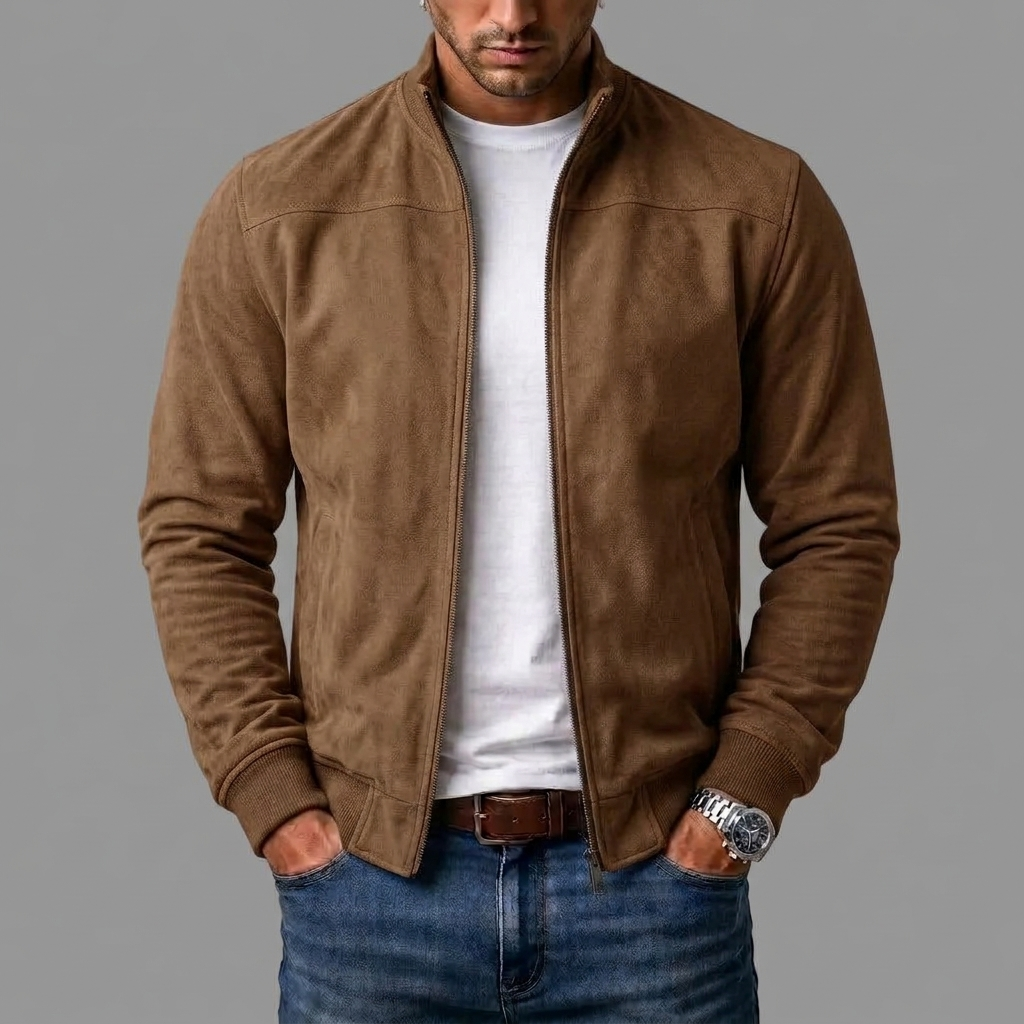 Chaqueta bomber efecto ante con puños de canalé – Sergio - Foto 8
