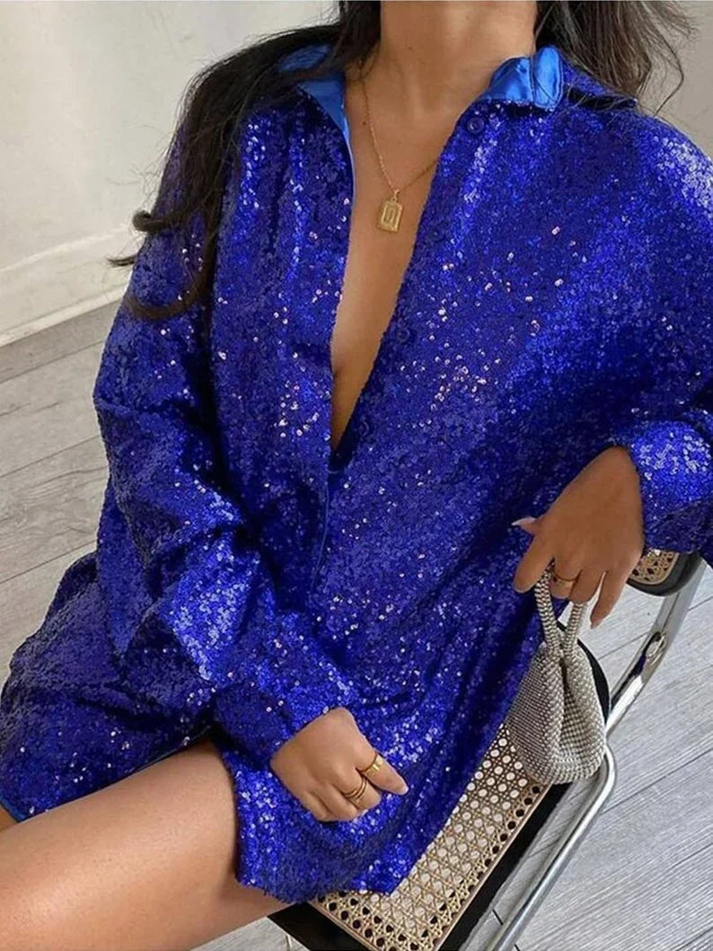 Blusa holgada de lentejuelas para un look con brillo - Foto 7