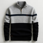 Jersey con cremallera para hombre, cuello alto de punto - Foto 4