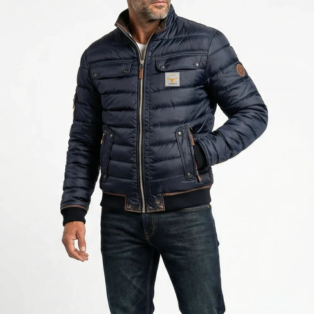 Chaqueta vintage con cuello en contraste para hombre - Foto 4