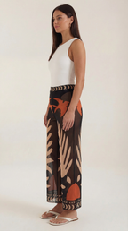 Pantalón boho transparente para mujer con estampado tropical - Foto 2