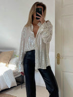Blusa holgada de lentejuelas para un look con brillo - Foto 1