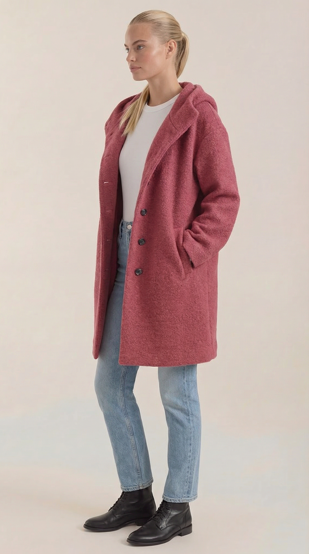 Abrigo largo con capucha para mujer, suave y cómodo - Foto 10