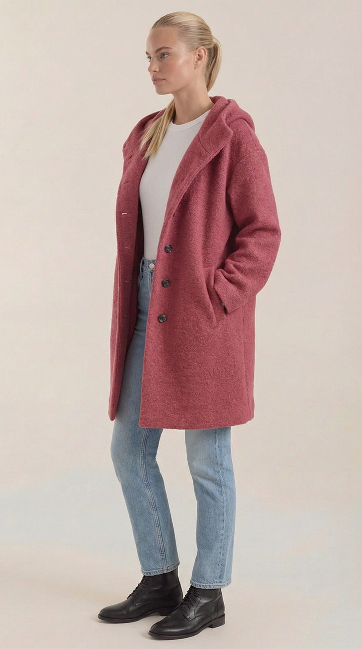Abrigo largo con capucha para mujer, suave y cómodo - Foto 10