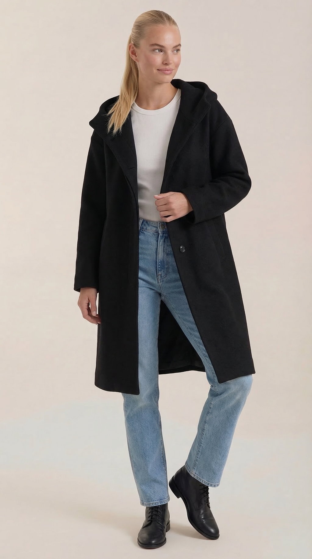 Abrigo largo con capucha para mujer, suave y cómodo - Foto 5