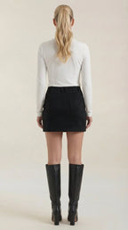 Minifalda de talle alto para mujer, entallada y elegante - Foto 4