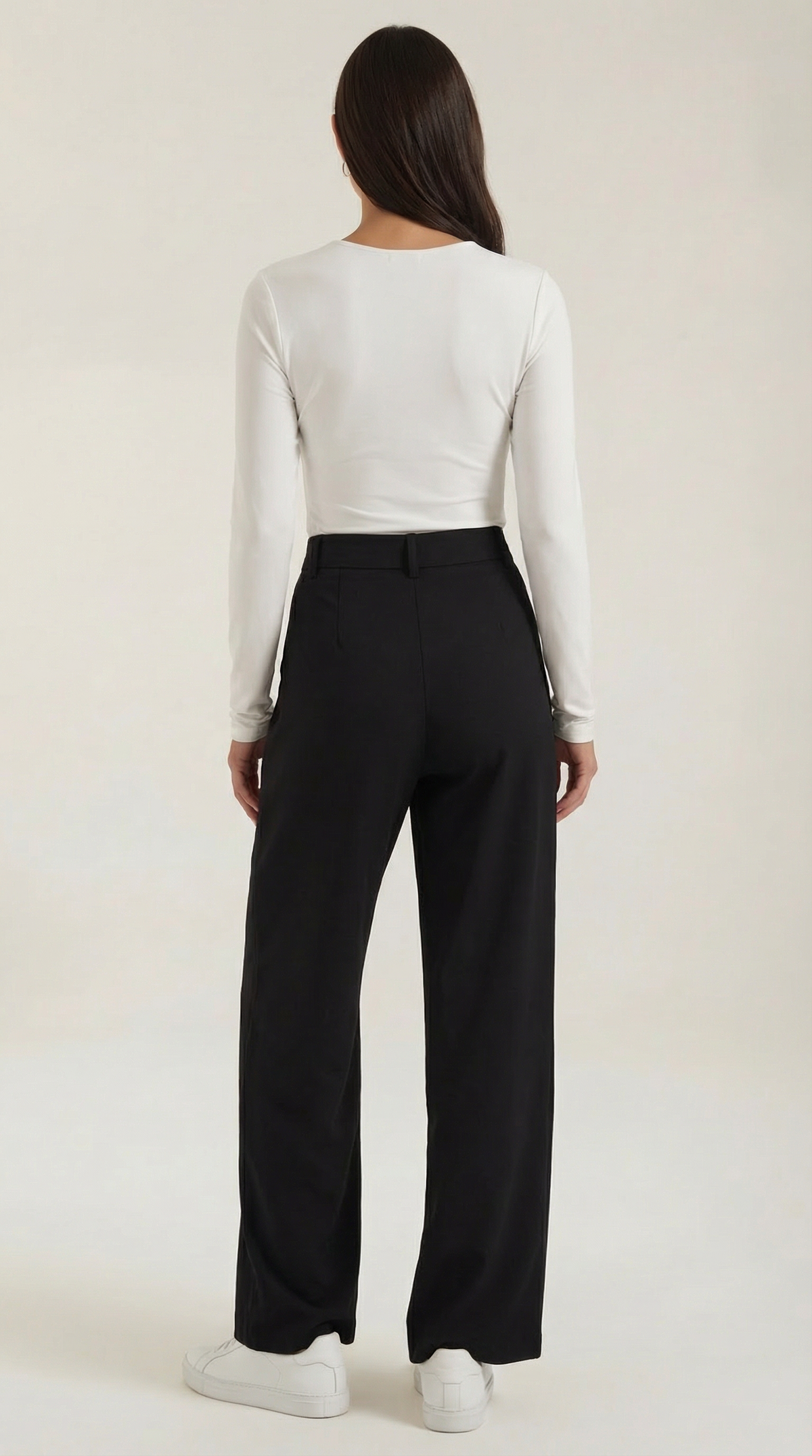 Pantalón ancho de mujer con cintura asimétrica y botones - Foto 4