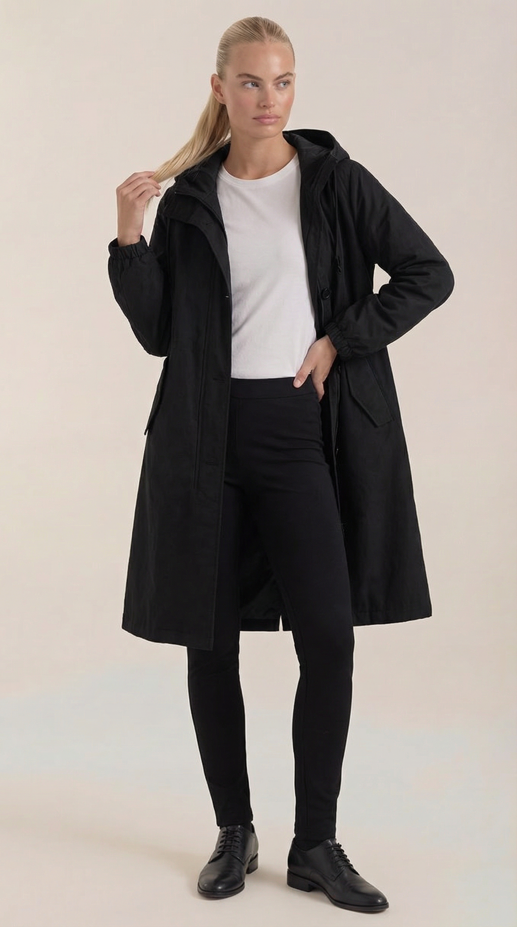 Chaqueta de lluvia con capucha para mujer, ligera y cómoda - Foto 1