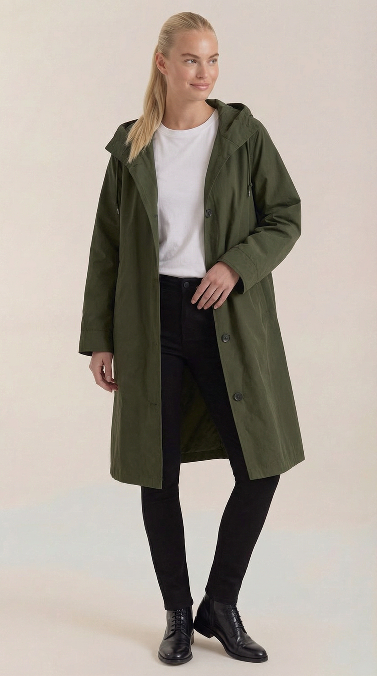 Chaqueta de lluvia con capucha para mujer, ligera y cómoda - Foto 10